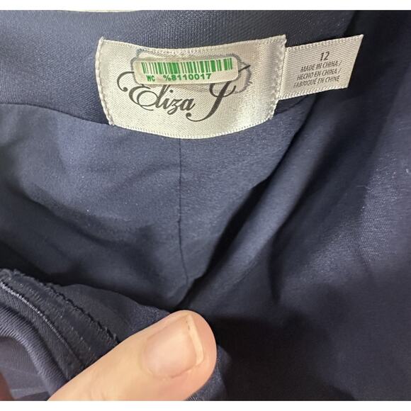 Eliza J Womens Size 12 One Shoulder Scuba Cocktail Dress with Ruffle Sleeve - Picture 6 of 12